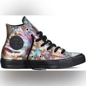 ISO (size 9.5 or 10) Oil Slick Leather Chuck Taylors